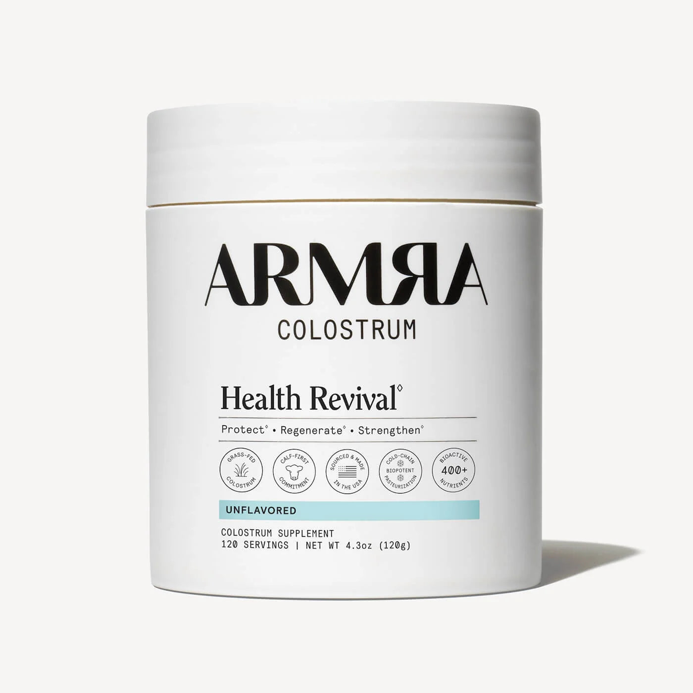 ARMRA Colostrum TM PowderUnflavored | Gut Health &Bloating I Skin & Hair |Immunity I Keto, Gluten & Fat-Free |120 Servings