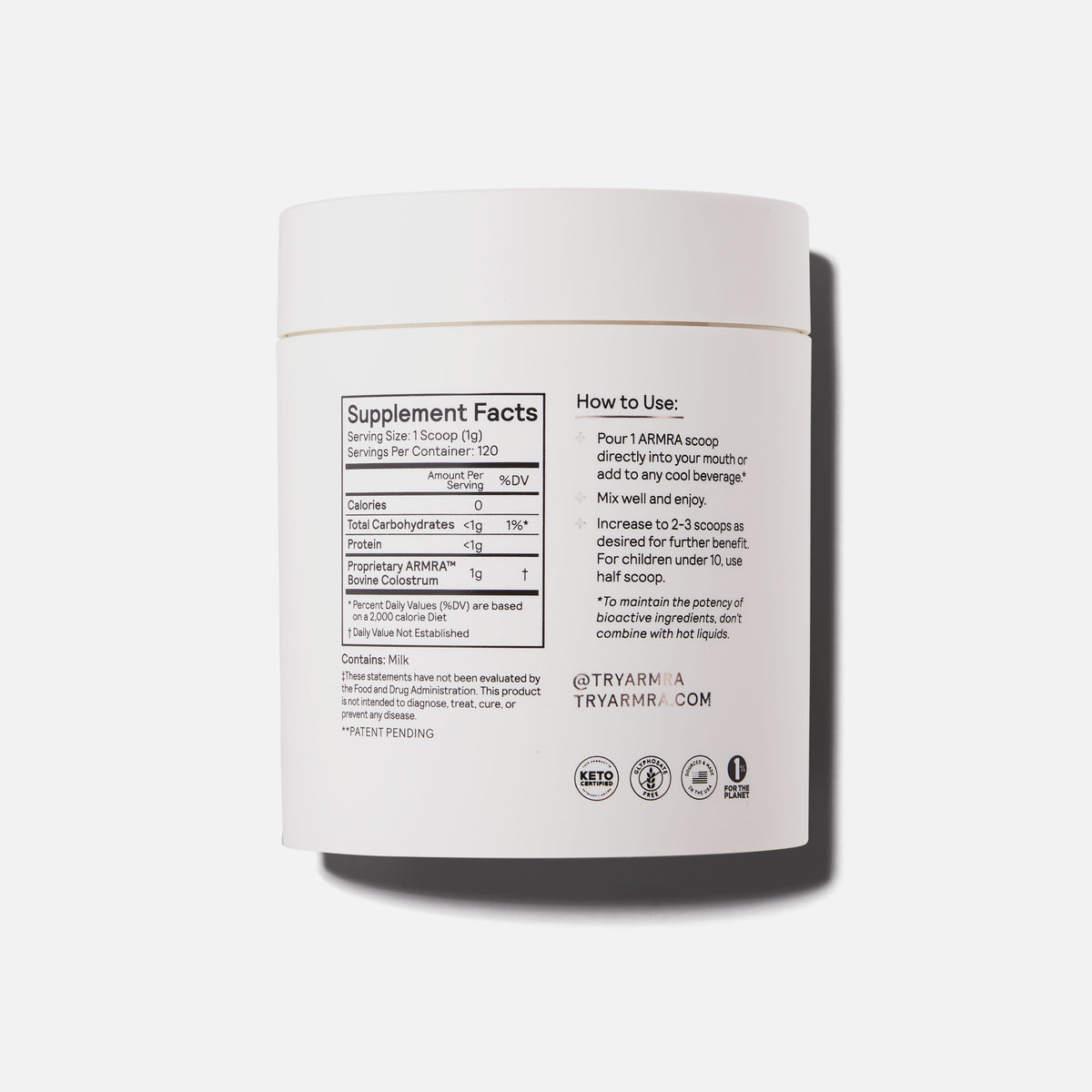 ARMRA Colostrum Unflavored Jar ARMRA